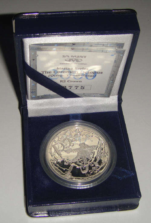2000 Marine Series R2 Silver PROOF Crown : The Octopus