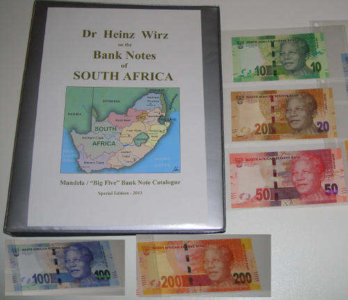 Mandela Big Five Bank Note Catalogue: Special Edition 2013 with 100% complete uncirculated AA Set