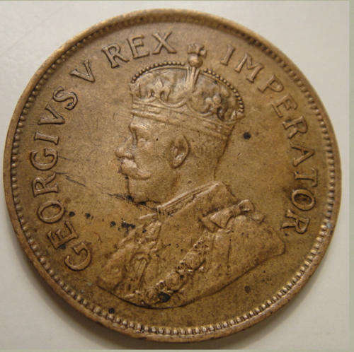 1925 Half Penny : Union of South Africa (XF or better)