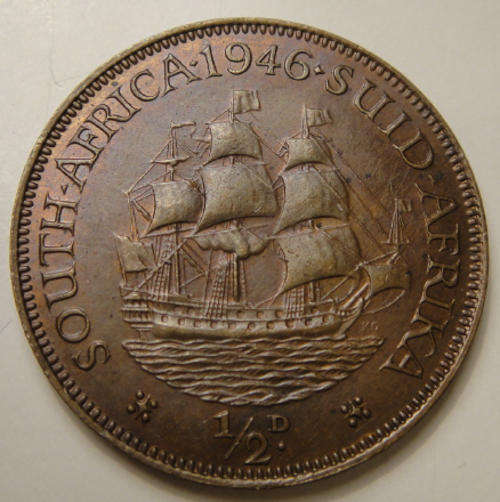 1946 Half Penny : Union of South Africa (MINT STATE)