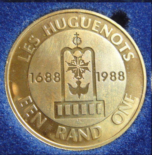 1988 SILVER Proof R1: Huguenot Tercenenary1688-1988