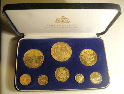 1977 National Coinage of Barbados 8 Coin Proof Set