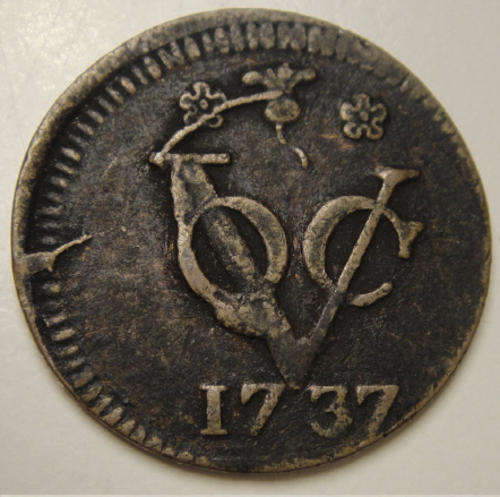 V.O.C. (Dutch East Indies) Doit of West Friesland dated 1737