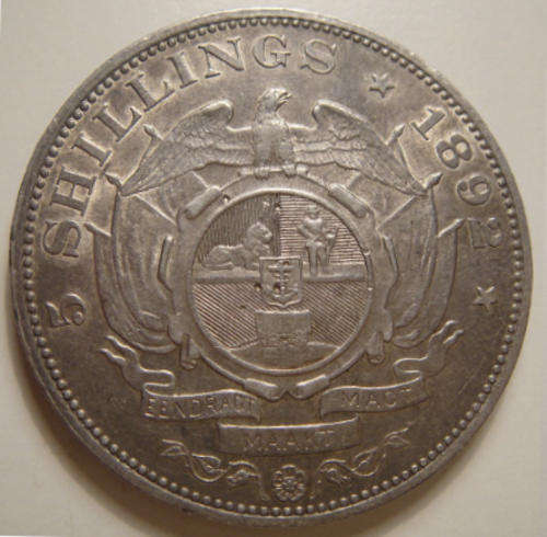 1892 CROWN (5/-) : Single Shaft  : Paul Kruger ZAR : a Beautiful Coin