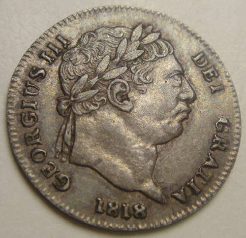 Great Britain : Silver Two Pence of King George III dated 1818