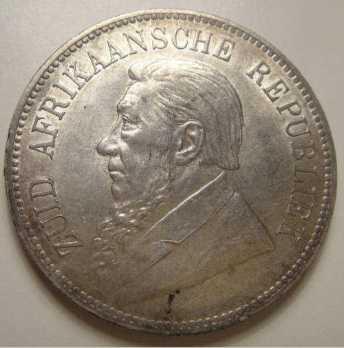 1892 Crown (5/-) : Single  Shaft : Paul Kruger ZAR