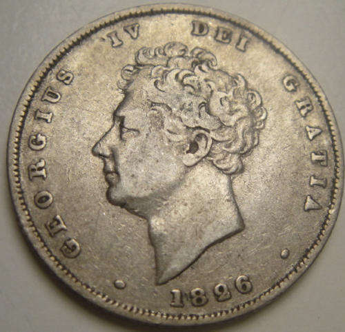 Great Britain : Sterling Silver Shilling of King George IV of 1826