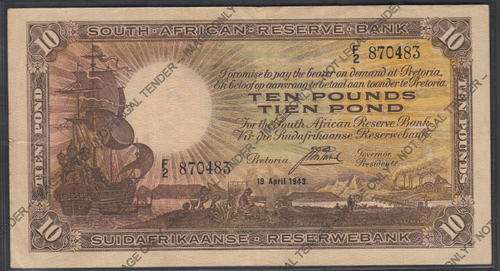 J Postmus Ten Pounds dated 19 April 1943