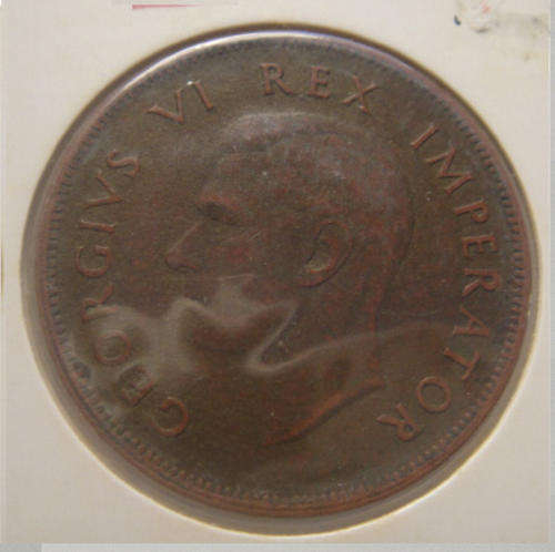 1939 FIBRE Penny : Union of South Africa
