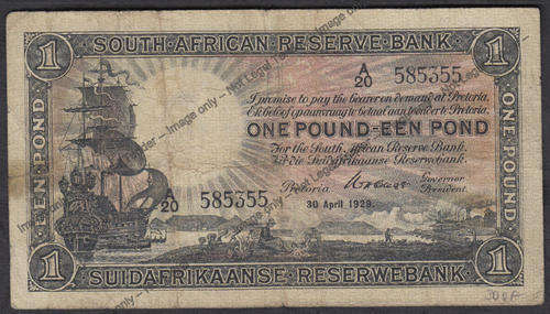 Clegg One Pound Note : 30 April 1929 : Third Issue