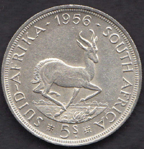 1956 Silver Crown (5/-) : Union of South Africa