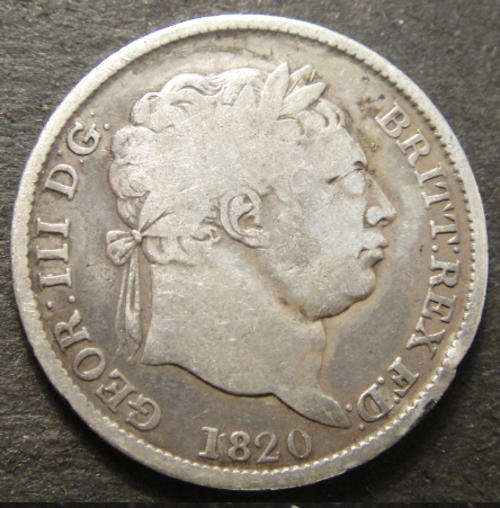 1820 Sterling Silver Shilling : King George III