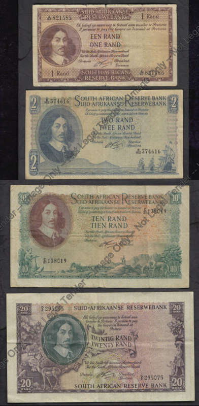 COMPLETE 1962 G Rissik Type Set (R1, R2, R10 and R20)