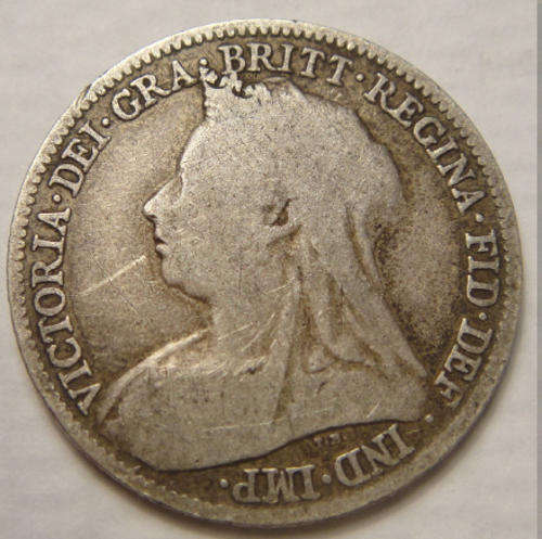 1896 Sixpence (6d) of Queen Victoria