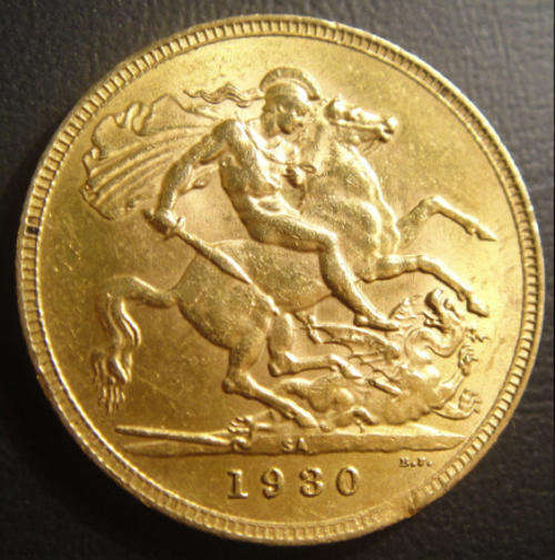 1930 GOLD Full Sovereign : Union of South Africa