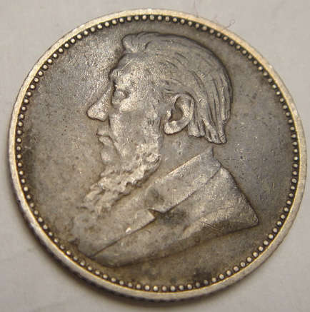 1897 Sterling Silver Sixpence (6d) of Paul Kruger (Z.A.R.)