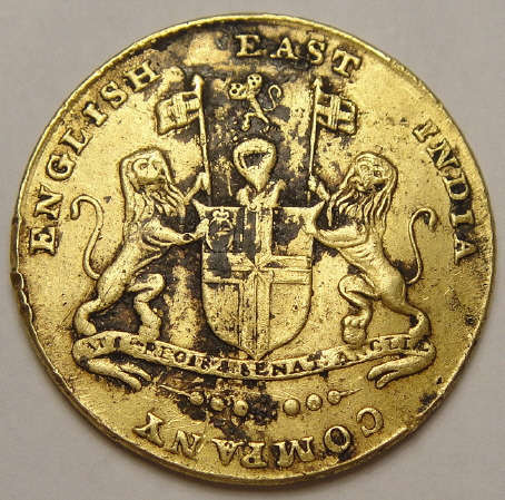 The 1822 Fame Shipwreck (Cape Town) : GOLD One Mohur of 1820 with Certificate copy.