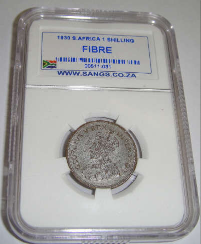 FIBRE 1930 Shilling (1/-) : Union of South Africa : Sangs authenticated