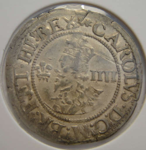 1638-42 Silver Groat (4-Pence) : England: King Charles I