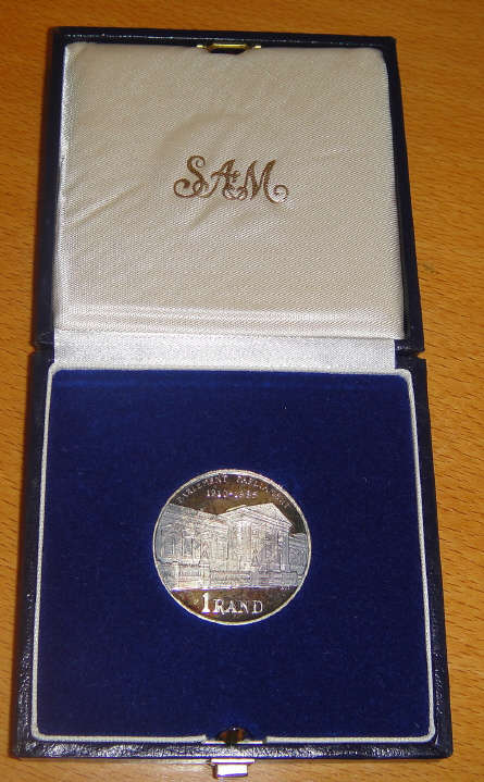 1985 SILVER Proof R1 : South African Parliament (1910-1985)