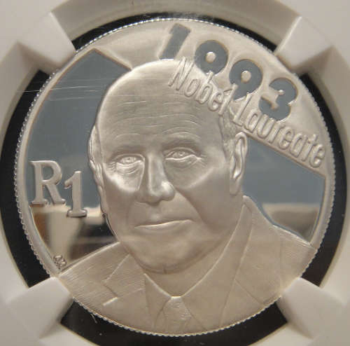 2007 Protea Silver R1: FW de Klerk : NGC graded a PERFECT PF70 Ultra Cameo