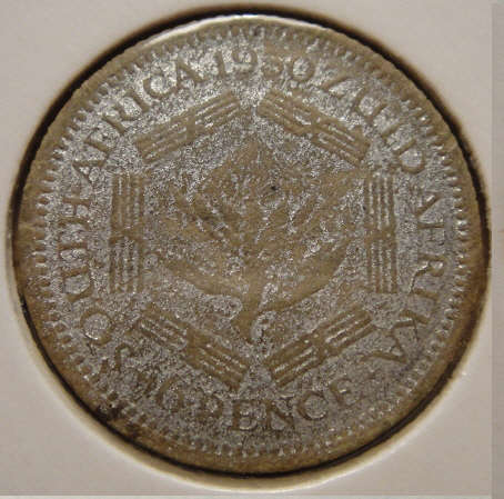 FIBRE : 1930 Sixpence (6d) of the Union of South Africa