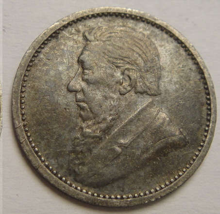 1893 Tickey (3d) Paul Kruger ZAR