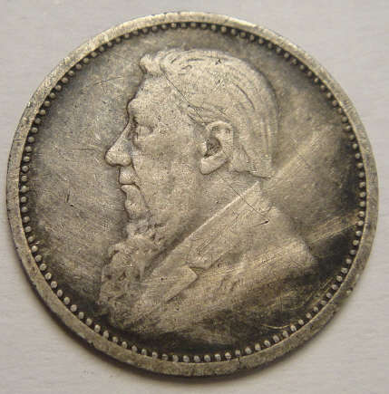 1895 Tickey (3d) Paul Kruger ZAR