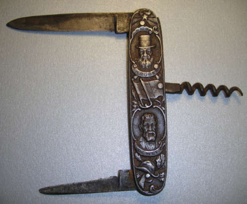 Paul Kruger & Christiaan de Wet Eendracht Maakt Macht Pocket Knife (Richartz Bros & Son)