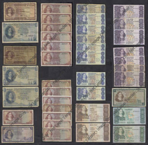 Large Jan van Riebeeck Bank Note Collection from the 1950s to 1990