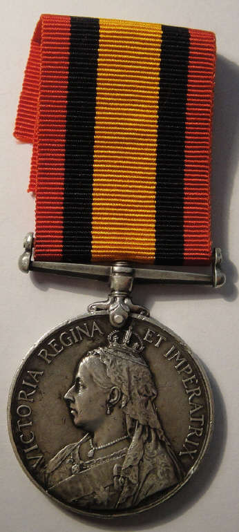 Queens Anglo Boer War Medal: 76 PTE. T. MITCHELL.  BARKLY EAST T.G.