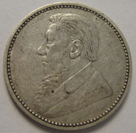 1896 Sixpence (6d): Paul Kruger ZAR