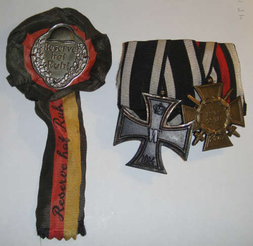 First World War German Medal Group with Reserve Hut Ruh badge