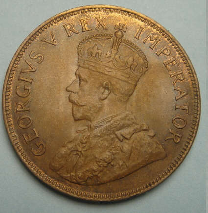 1935 Penny (1d) of the Union of South Africa (Mint State)