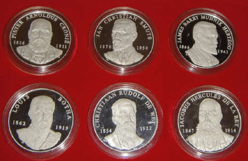 Sterling Silver Medal Proof-Set: Helde van die Tweede Vryheidsoorlog (Anglo Boer War Heroes)