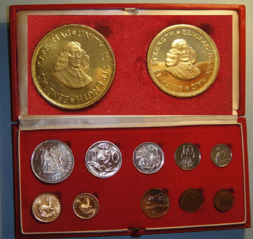 Republic of South Africa : LONG Proof Set with GOLD R1 & R2 of 1979