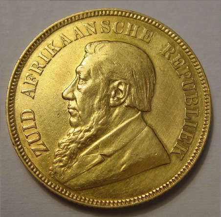 1898 GOLD POND Paul Kruger ZAR : Extremely Fine details