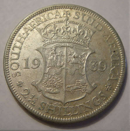 Union of South Africa : Half Crown (2/6-) of 1939 (Extremely Fine)