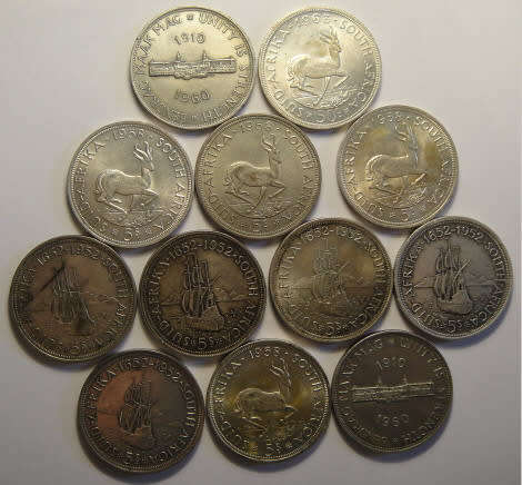 Twelve SILVER Crowns (1952-1963) : Bid per Crown to take all 12