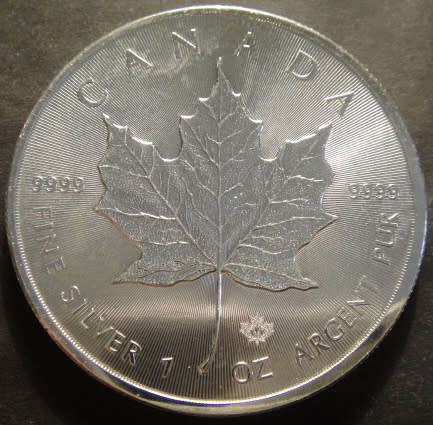Canada : 1 OZ SILVER Maple Leaf 5-Dollars Coin of 2016