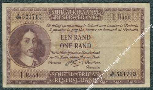 Republic of South Africa : Our Second R1 Bank Note (Issued in 1962)