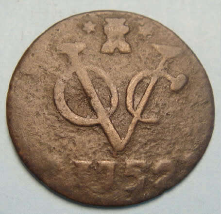 Dutch East India Company (VOC) Copper Doit of Zeeland dated 1752