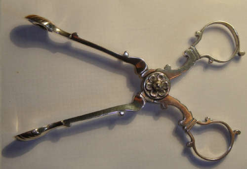 Cast Silver Tea Sugar Tongs, 18th Century Style, Excellent Condition (No hallmarks)