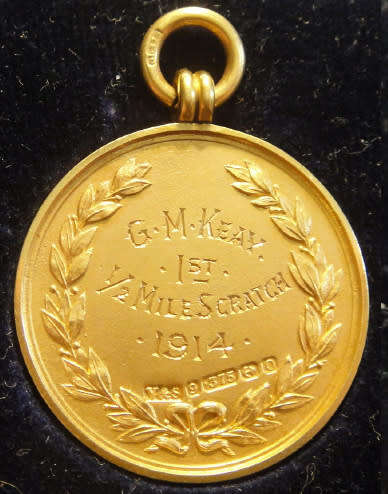 9ct GOLD MEDAL : Cape Town Celtic Harriers : Awarded in 1914