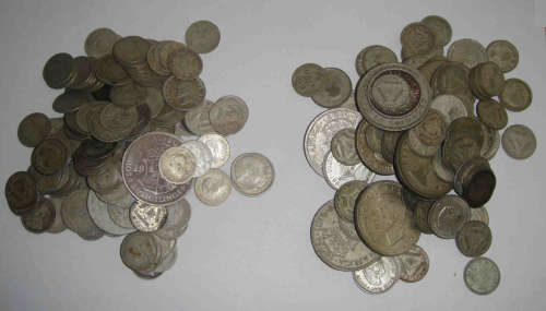 317.2 Grams of Pure Silver in old Coins of South Africa & Great Britain