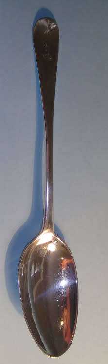 Great Britain: George I Silver Rat-tail Desert Spoon: Hallmarked for London 1724 (Britannia Standard