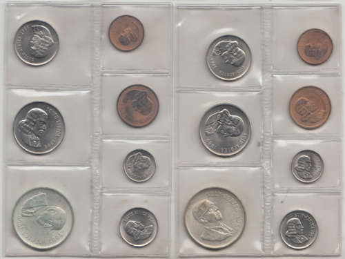 Afrikaans & English Uncirculated Coin Sets of 1969