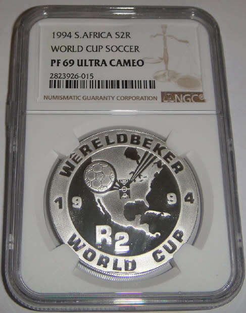 Silver R2 Crown of 1994 (World Cup Soccer) NGC graded PF69 Ultra Cameo