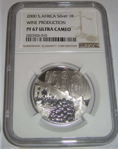 Silver R1 of 2000 (Wine Production)  : NGC graded PF67 Ultra Cameo