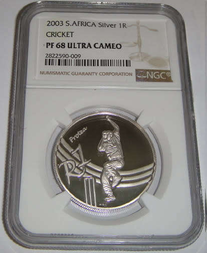 Silver R1 (Cricket) of 2003: NGC graded PF68 Ultra Cameo
